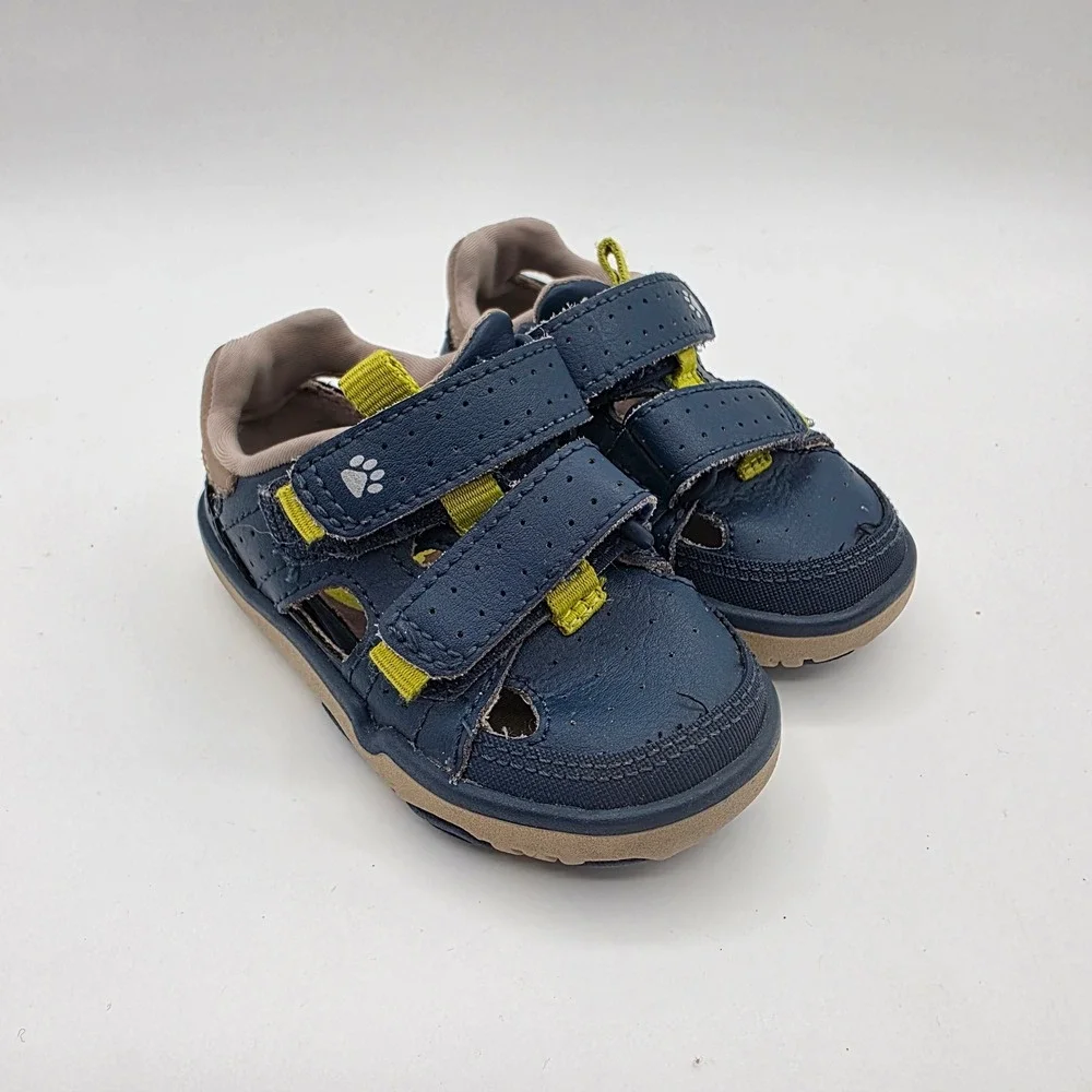 Hush Puppies Quin Paw Flex Navy Blue Fisherman Sandals Toddler Boy 4M HL261370